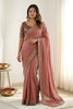 Beautiful Dusty Pink Rangoli Silk Embroidered Saree Blouse for Wedding