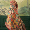 Elegant Multicolor Crepe Silk Designer Printed Saree for Wedding