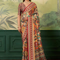 Elegant Multicolor Crepe Silk Designer Printed Saree for Wedding