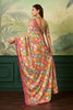Beautiful Multicolor Crepe Silk Designer Printed Saree for Wedding