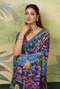 Royal Multicolor Crepe Silk Designer Printed Saree for Wedding