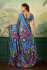 Royal Multicolor Crepe Silk Designer Printed Saree for Wedding