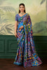 Royal Multicolor Crepe Silk Designer Printed Saree for Wedding