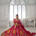 Elegant Rani Pink Silk Embroidered Designer Lehenga Choli with Soft Net Dupatta for Wedding