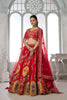 Graceful Red Silk Embroidered Designer Lehenga Choli with Soft Net Dupatta for Wedding