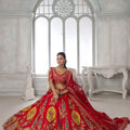 Graceful Red Silk Embroidered Designer Lehenga Choli with Soft Net Dupatta for Wedding