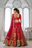 Graceful Red Silk Embroidered Designer Lehenga Choli with Soft Net Dupatta for Wedding