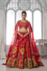 Graceful Red Silk Embroidered Designer Lehenga Choli with Soft Net Dupatta for Wedding