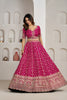 Stylish Rani Pink Silk Embroidered Designer Lehenga Choli with Soft Net Dupatta for Wedding