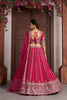 Superb Rani Pink Silk Embroidered Designer Lehenga Choli with Soft Net Dupatta for Wedding