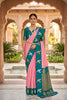 Luxury Pink Soft Silk Woven Designer Saree for Wedding
