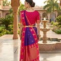 Royal Purple Soft Silk Designer Saree with Rich Zari Pallu for Wedding