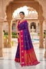 Royal Purple Soft Silk Designer Saree with Rich Zari Pallu for Wedding
