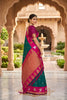 Vibrant Teal Green Soft Silk Woven Designer Saree for Wedding