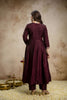 Vibrant Wine Vichitra Silk Anarkali Suit Heavy Embroidery Work and Dupatta