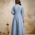 Stylish Sky Blue Vichitra Silk Anarkali Suit Heavy Embroidery Work and Dupatta