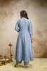 Stylish Sky Blue Vichitra Silk Anarkali Suit Heavy Embroidery Work and Dupatta