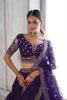 Royal Purple Silk Designer Lehenga Choli with Heavy Embroidery Work and Net Dupatta for Wedding