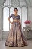 Elegant Lavender Kanjivaram Tissue Silk Designer Lehenga Choli with Designer Dupatta for Wedding