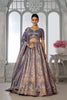 Elegant Lavender Kanjivaram Tissue Silk Designer Lehenga Choli with Designer Dupatta for Wedding