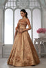 Stunning Rust Orange Kanjivaram Tissue Silk Designer Lehenga Choli with Designer Dupatta for Wedding