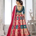 Gorgeous Multicolor Chinon Designer Lehenga Choli with Embroidery Work and Designer Dupatta for Wedding