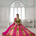 Grateful Multicolor Chinon Designer Lehenga Choli with Embroidery Work and Designer Dupatta for Wedding