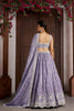 Awesome Lavender Jari Tissue Designer Lehenga Choli with Heavy Embroidery Work and Designer Dupatta