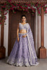 Awesome Lavender Jari Tissue Designer Lehenga Choli with Heavy Embroidery Work and Designer Dupatta