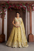 Beautiful Yellow Jari Tissue Designer Lehenga Choli with Heavy Embroidery Work and Designer Dupatta