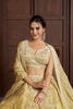 Beautiful Yellow Jari Tissue Designer Lehenga Choli with Heavy Embroidery Work and Designer Dupatta