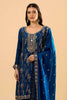 Royal Blue Fendy Silk Heavy Embroidery Work Sharara Suit Dupatta