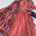 Stunning Pink Cosmos Silk Designer Lehenga Choli with Floral Printed Dupatta for Wedding