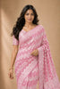 Beautiful Baby Pink Georgette Woven Jacquard Designer Saree for Wedding