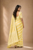 Premium Yellow Georgette Woven Jacquard Designer Saree for Wedding