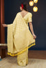 Elegant Mustard Yellow Georgette Woven Jacquard Designer Saree for Wedding