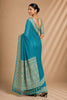 Stylish Sky Blue Chiffon Woven Jacquard Designer Saree with Rich Border for Wedding
