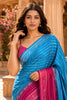 Royal Sky Blue Crepe Woven Jacquard Saree Border for Wedding