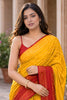 Elegant Mustard Yellow Crepe Woven Jacquard Saree for Wedding