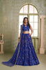 Royal Blue Butterfly Net Designer Lehenga Choli with Heavy Embroidery Work for Wedding