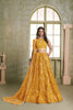 Stylish Mustard Yellow Butterfly Net Designer Lehenga Choli with Heavy Embroidery Work for Wedding