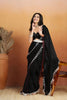 Elegant Black Organza Saree Lace Border for Wedding