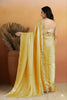 Stylish Mustard Yellow Organza Saree Lace Border for Wedding