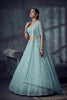 Stylish Sky Blue Net Lehenga Choli with Heavy Embroidery Work for Wedding
