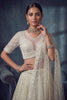 Elegant Off White Net Lehenga Choli with Heavy Embroidery Work for Wedding