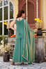 Luxury Sea Green Fendy Satin Beads Embroidery Work Palazzo Suit for Women