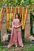 Stylish Pink Fendy Satin Beads Embroidery Work Palazzo Suit for Women