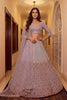 Luxury Pink Net Wedding Lehenga Choli with Embroidery Work for Women