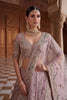 Elegant Dusty Pink Net Wedding Lehenga Choli with Embroidery Work for Women