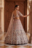 Elegant Dusty Pink Net Wedding Lehenga Choli with Embroidery Work for Women